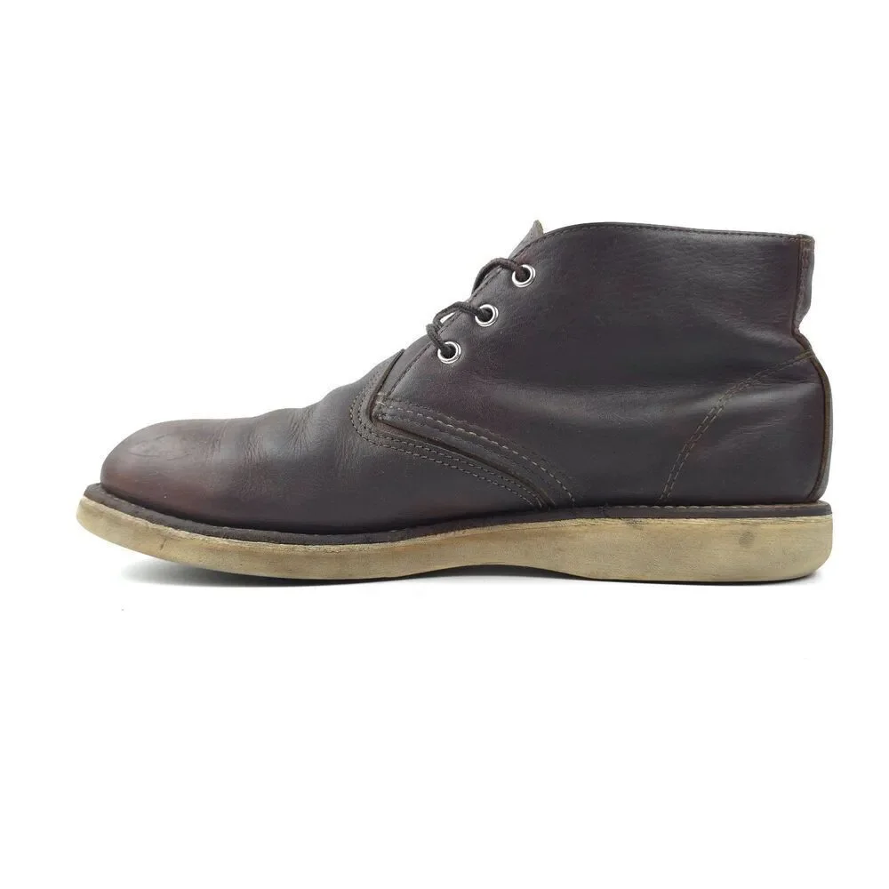 RED WING Work Chukka Oil Slick Leather Full Grain Western Boho Workwear Brown 11